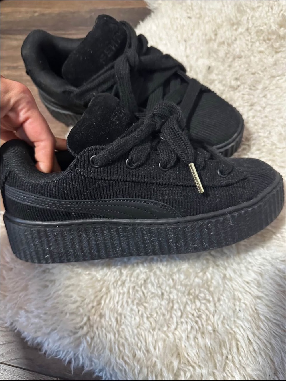Puma Black Women's Sneakers with Tonal Details